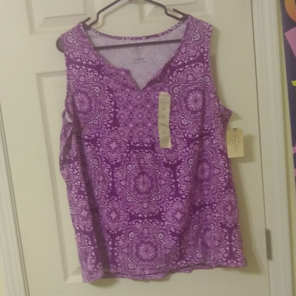 Pink and Purple pattern Tank top